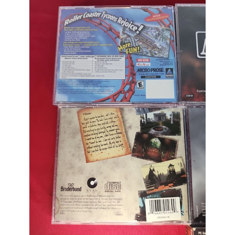Vintage PC Game Lot of 6 Retro 90s 2000s Big Box Jewel Case Command Conquer Myst